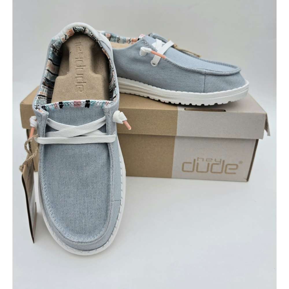 Hey Dude Wendy Boho Light Denim Womens 5